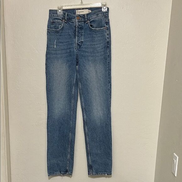 Anthropologie SWK See Worn Kept The Girlfriend Distressed Classic Denim Jeans - Picture 3 of 16